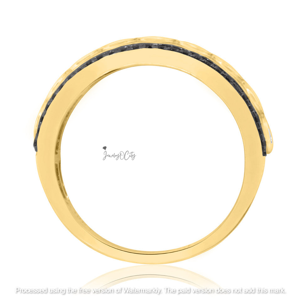 2.10Ct Black Diamond Leaf Wedding Trio Ring Set