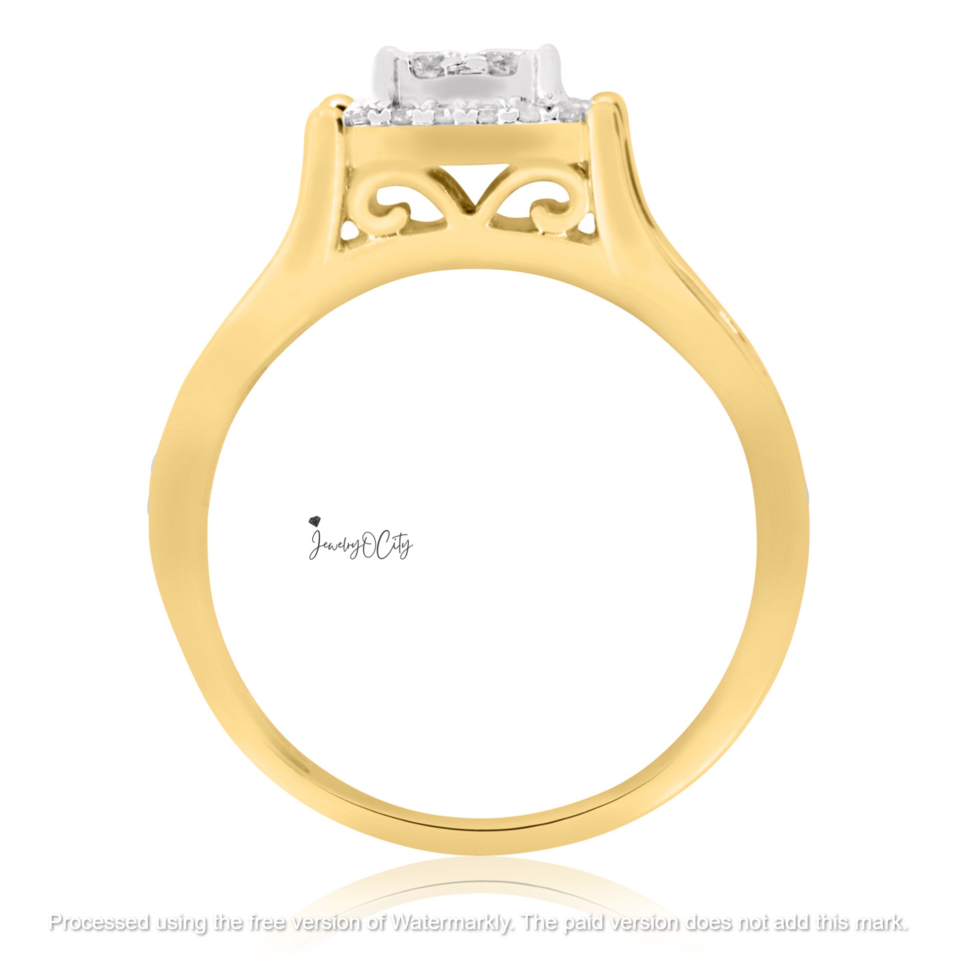 4.20Ct Round Cut Diamond Cluster Mounted Engagement Trio Ring Set