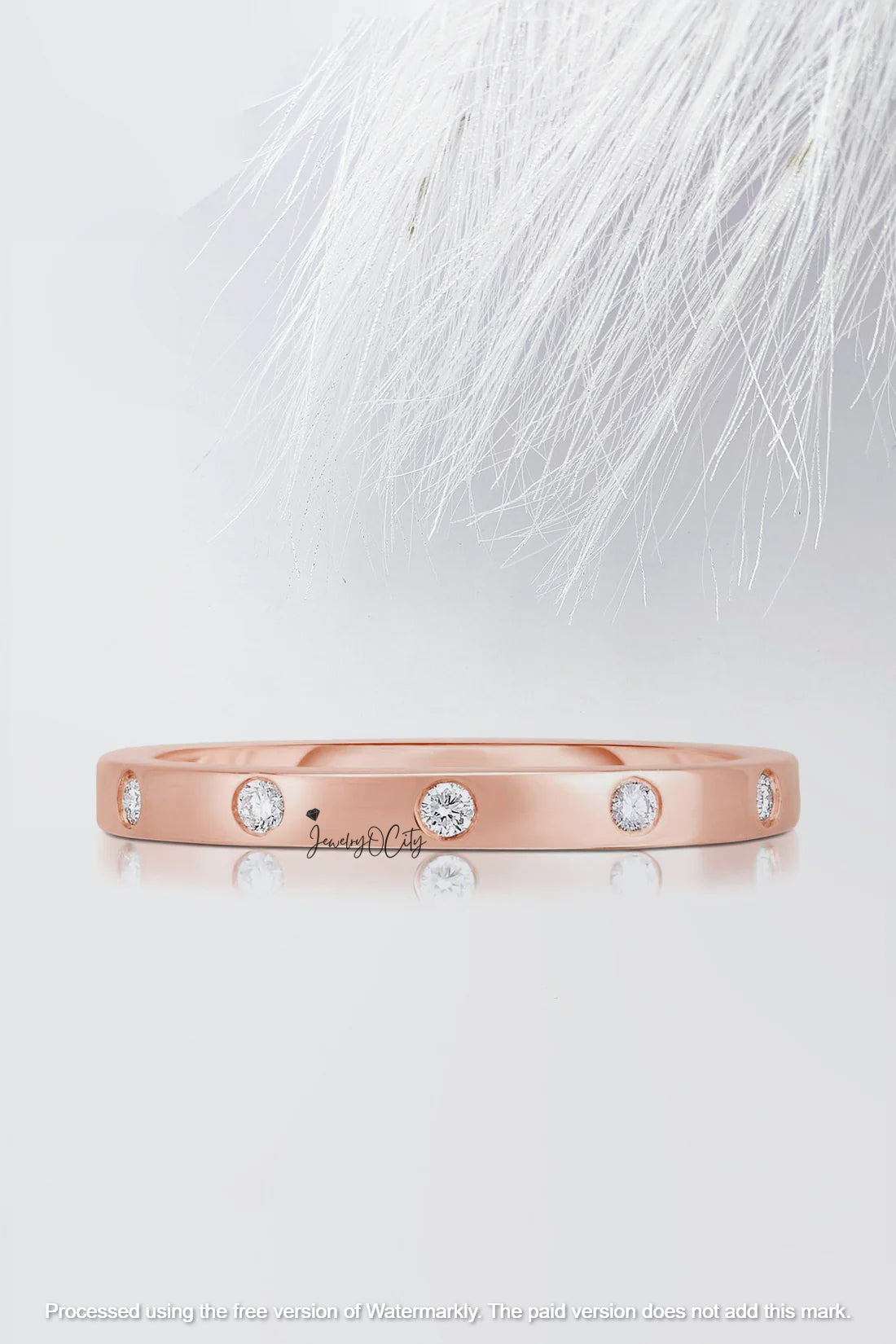 1.90Ct Round Cut 5 Stone Diamond Engagement Band Ring For Her