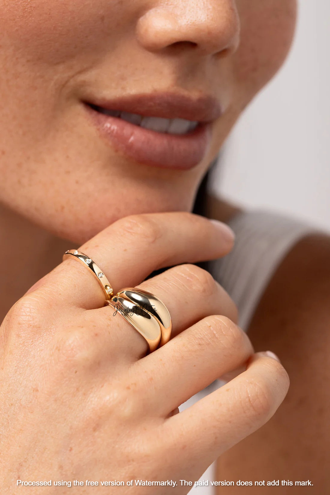 1.90Ct Round Cut 5 Stone Diamond Engagement Band Ring For Her