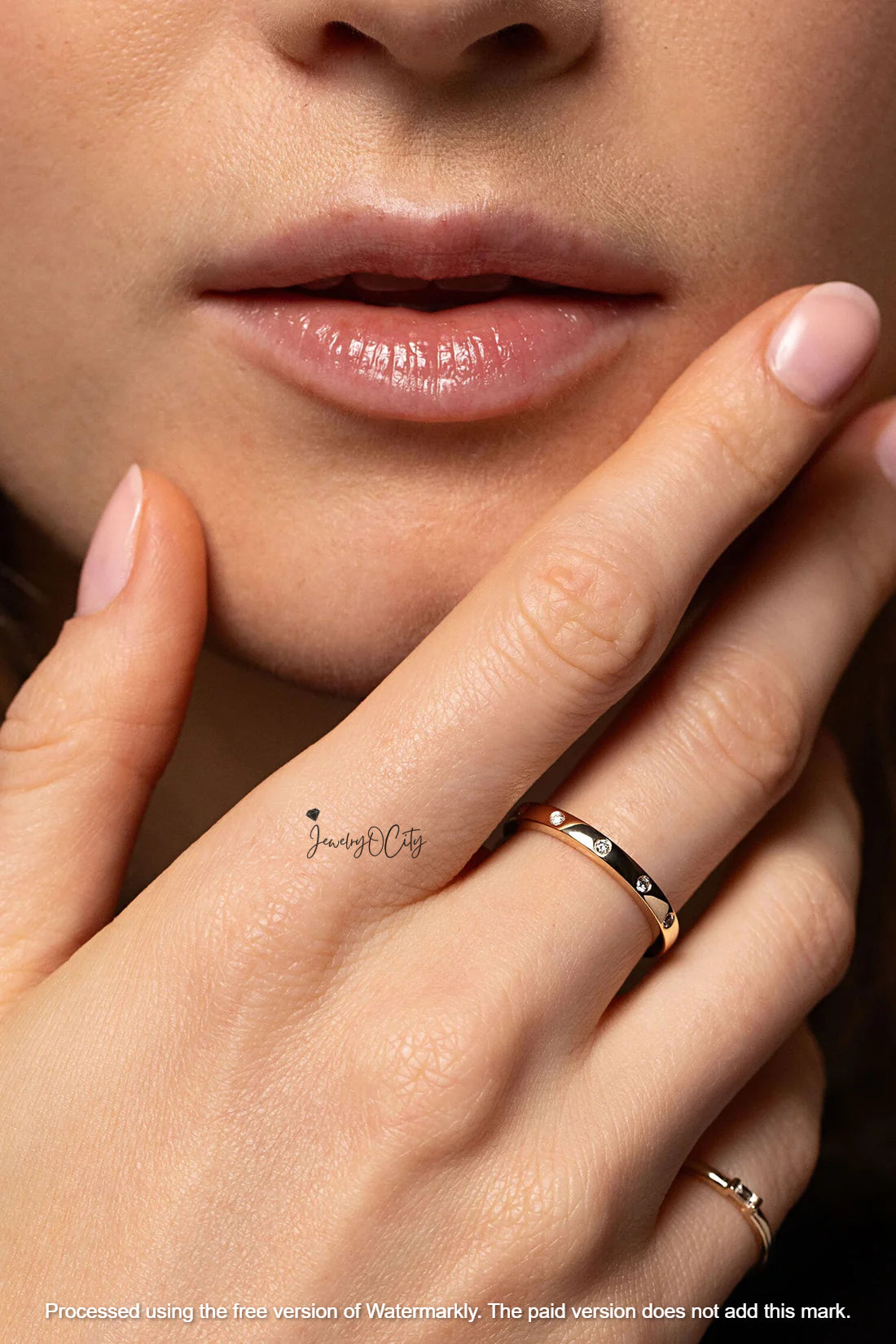 1.90Ct Round Cut 5 Stone Diamond Engagement Band Ring For Her