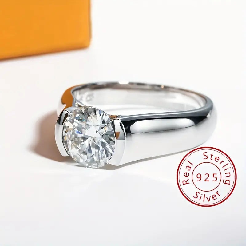 3Ct Round Cut VVS1 Diamond Women's Engagement Ring