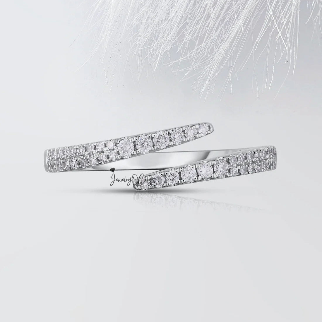 1.60Ct Round Cut VVS1 Diamond Wrap Ring For Her