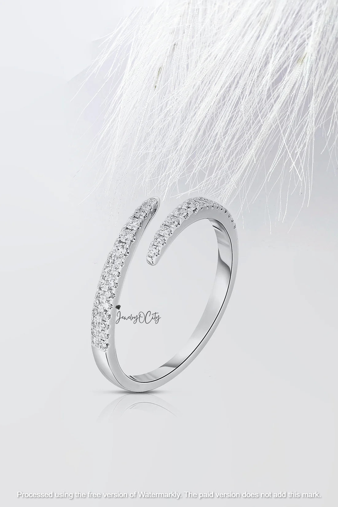 1.60Ct Round Cut VVS1 Diamond Wrap Ring For Her