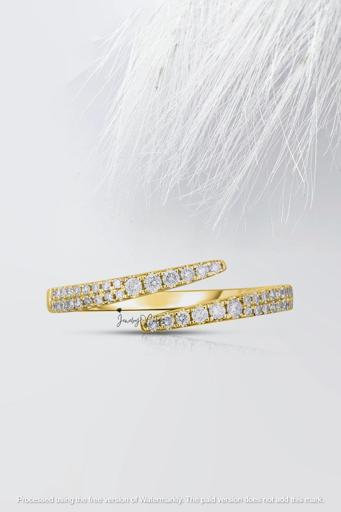 1.60Ct Round Cut VVS1 Diamond Wrap Ring For Her