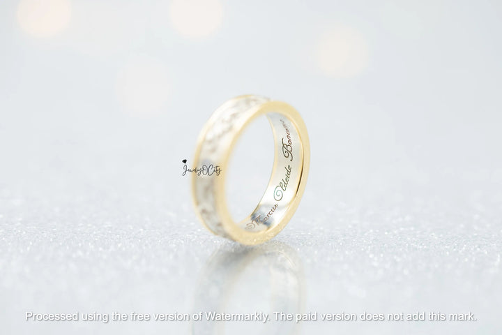 0.60Ct Round Cut Diamond Leaf Style Wedding Band For Her