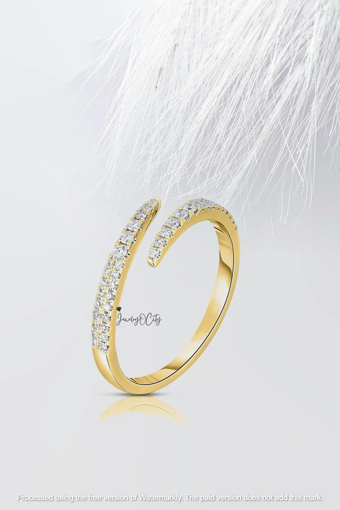 1.60Ct Round Cut VVS1 Diamond Wrap Ring For Her