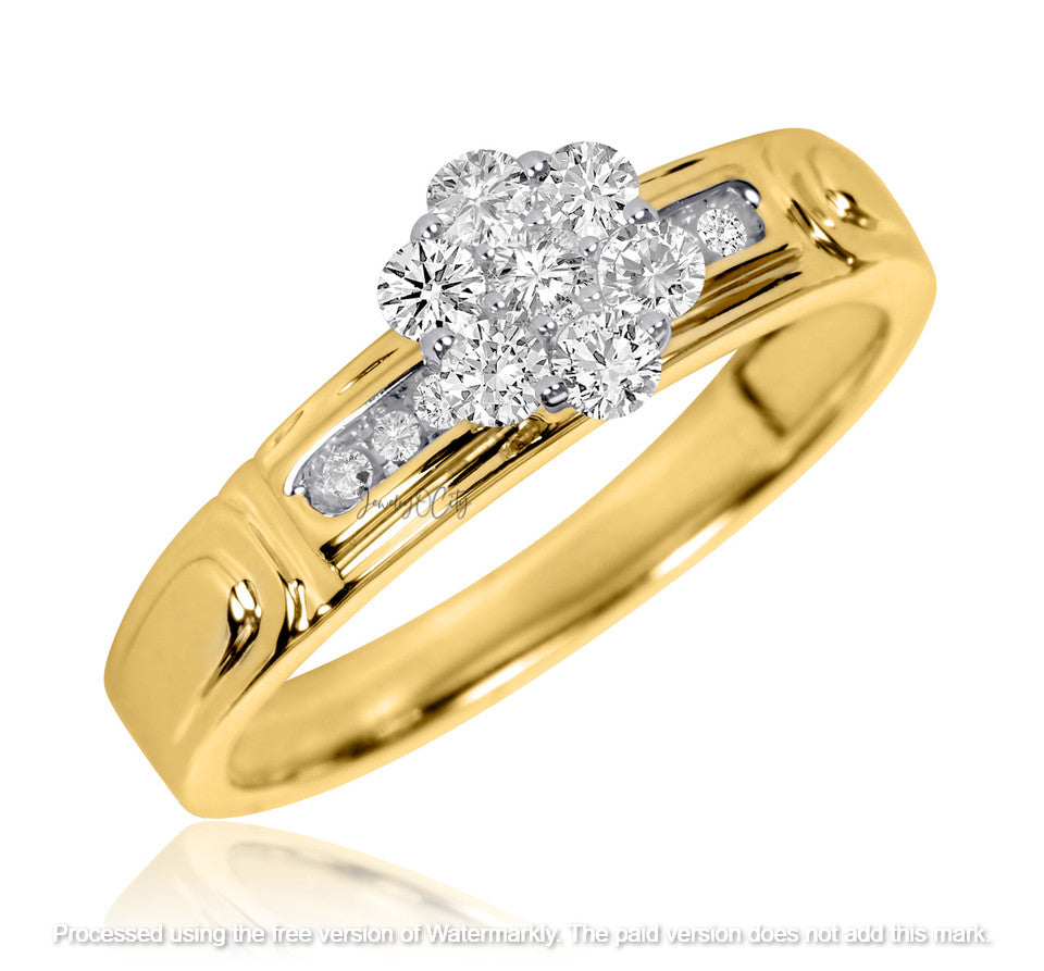 2.20Ct Halo Diamond Wedding Trio Ring Set