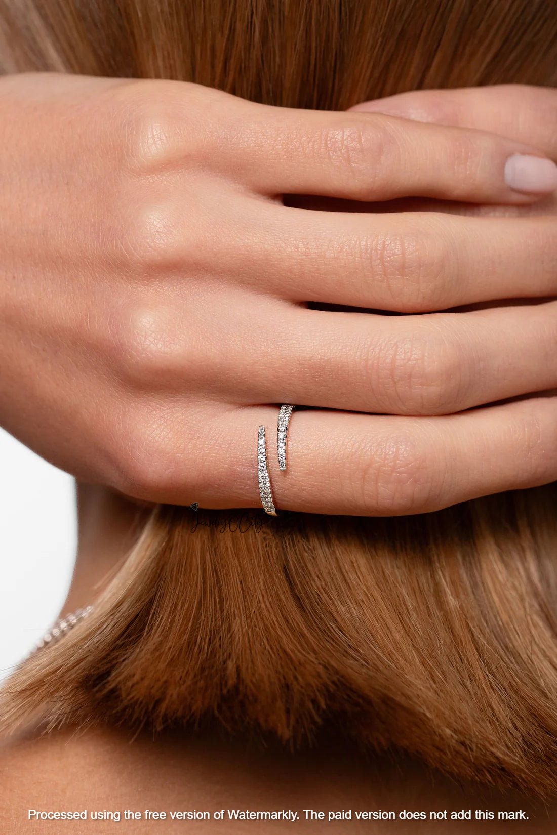 1.60Ct Round Cut VVS1 Diamond Wrap Ring For Her