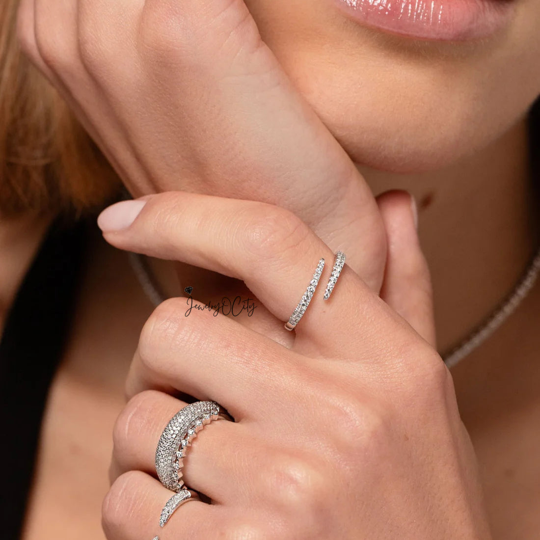 1.60Ct Round Cut VVS1 Diamond Wrap Ring For Her