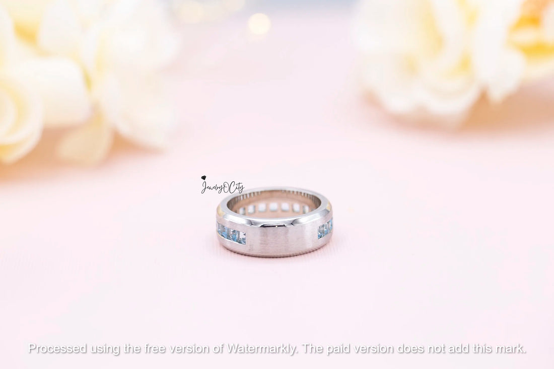 Men’s Aquastone Wedding Band

Invisible Setting Men’s Ring

Half Eternity Men’s Band

1.50 Carat Aquastone Ring

Men’s Aquamarine Wedding RingLuxury Men’s Gemstone Band

Elegant Men’s Wedding Jewelry

Unique Blue Stone Ring for Him

Modern Half Eternity Ring

Fine Men’s Jewelry

Anniversary Band for Men

Contemporary Men’s Ring Design1.50ct invisible setting aquastone men’s wedding band

Half eternity aquamarine ring for men

Modern aquastone diamond wedding band for him

Elegant men’s blue gemstone eternit