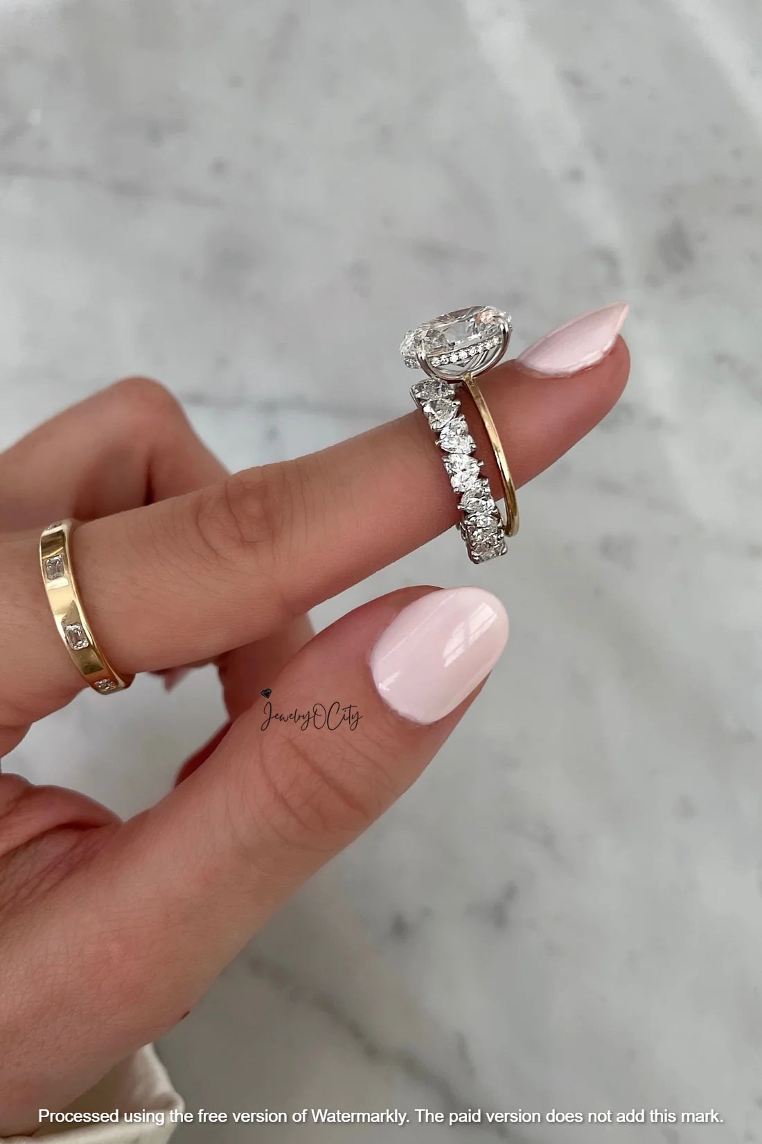 2.60Ct Heart Cut Full Eternity Diamond Engagement Band For Her