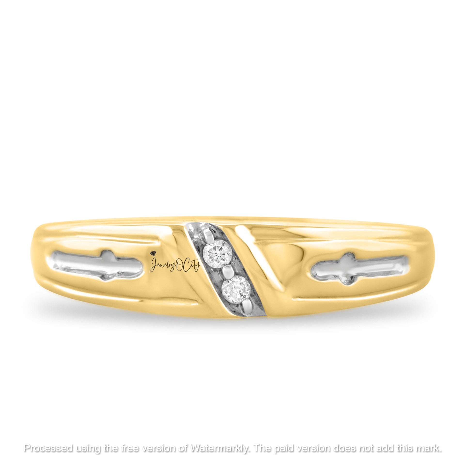 3Ct Round Cut Diamond Cluster Cross Engagement & Wedding Trio Ring Set