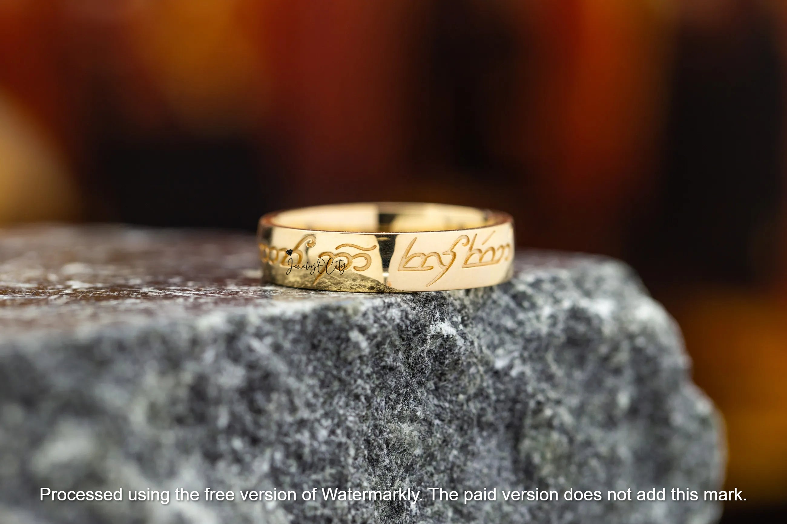 Solid One Ring Power Men's Wedding Band To Rule Them All