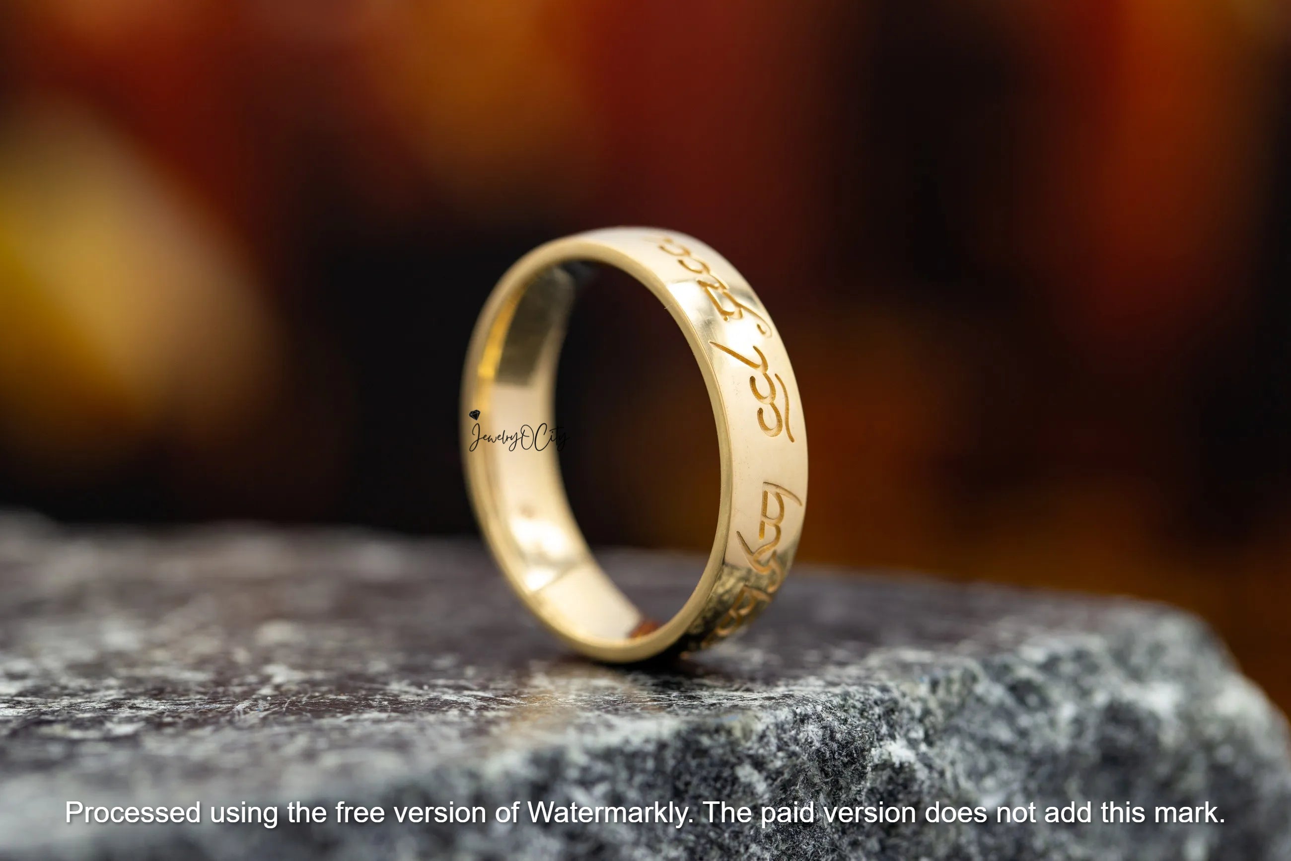 Solid One Ring Power Men's Wedding Band To Rule Them All