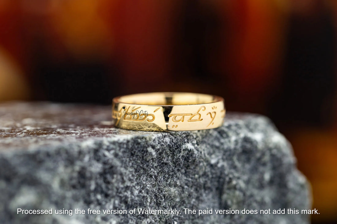 Solid One Ring Power Men's Wedding Band To Rule Them All