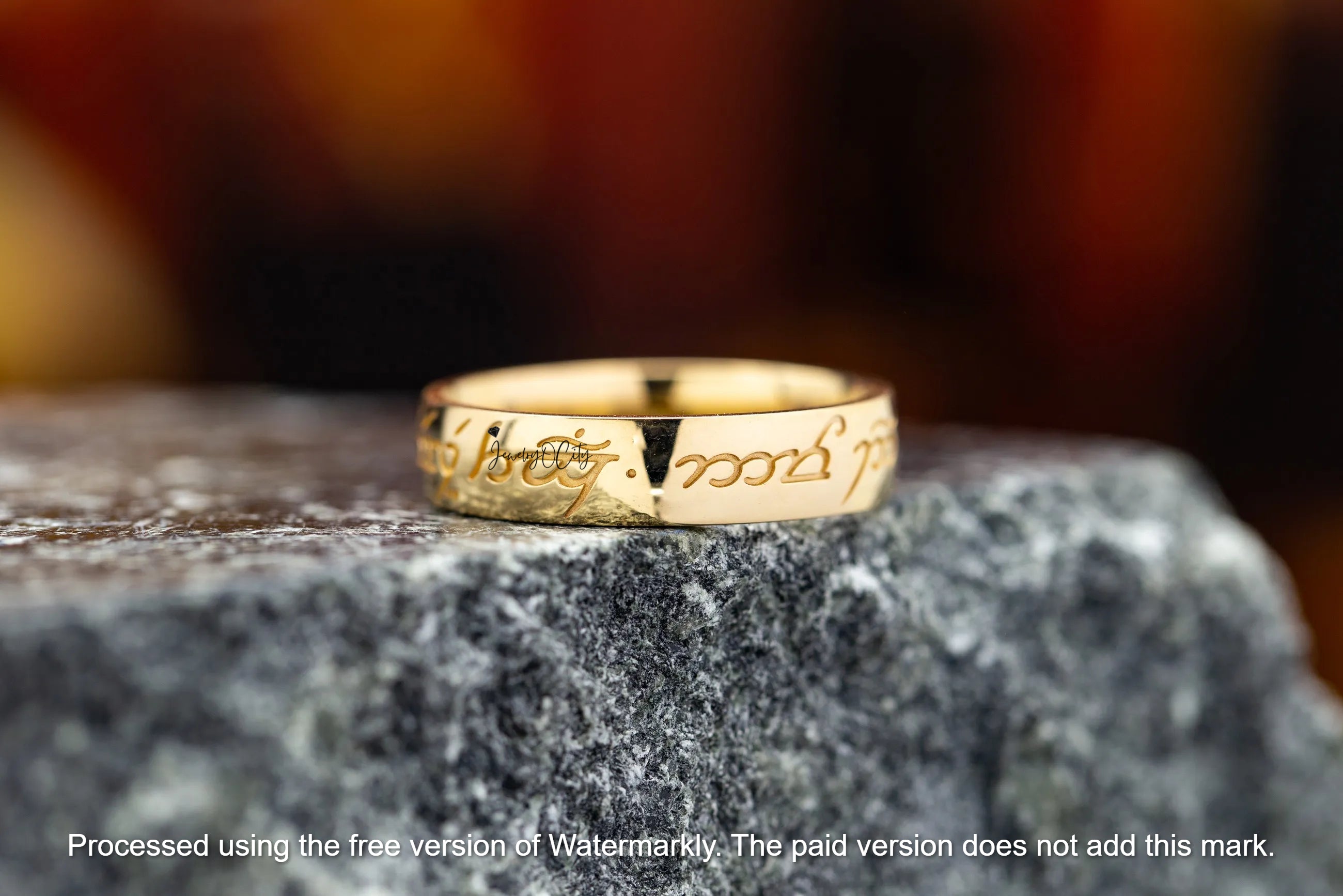 Solid One Ring Power Men's Wedding Band To Rule Them All