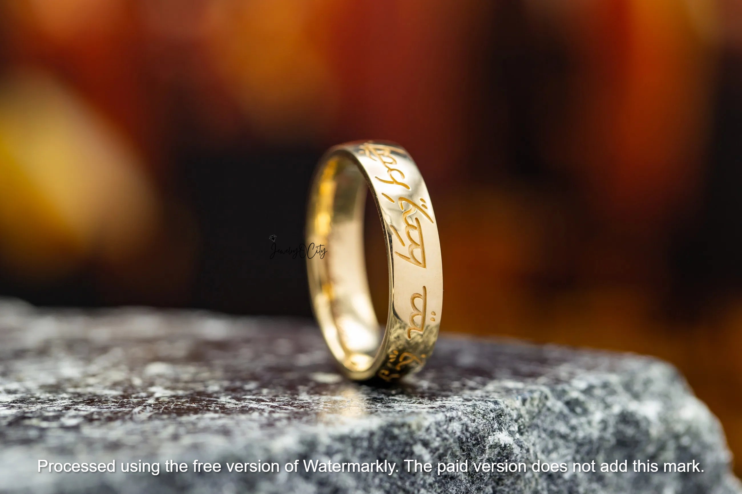 Solid One Ring Power Men's Wedding Band To Rule Them All