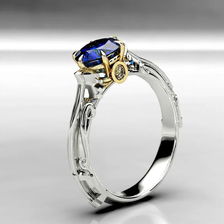 Blue Sapphire Gold Ring for Women