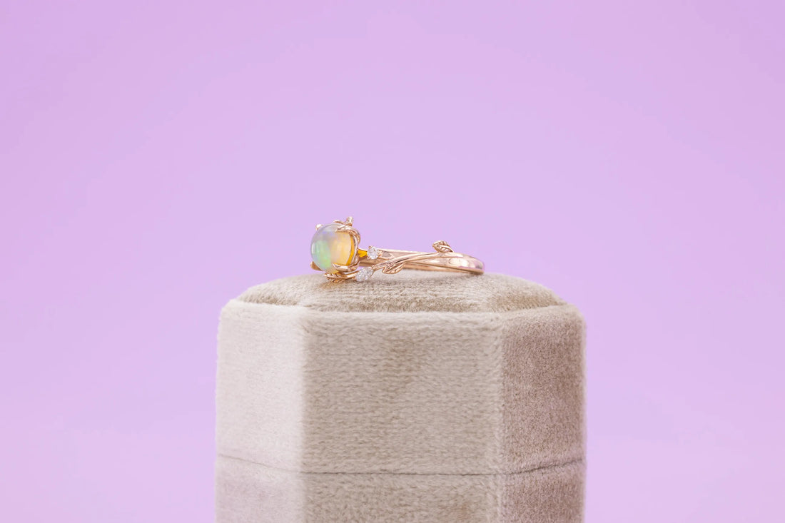 Botanical Opal Engagement Ring