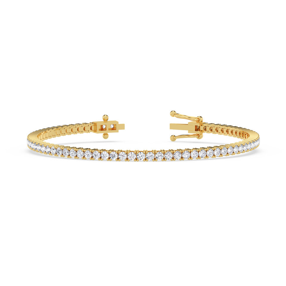 Brilliant moissanite line bracelet