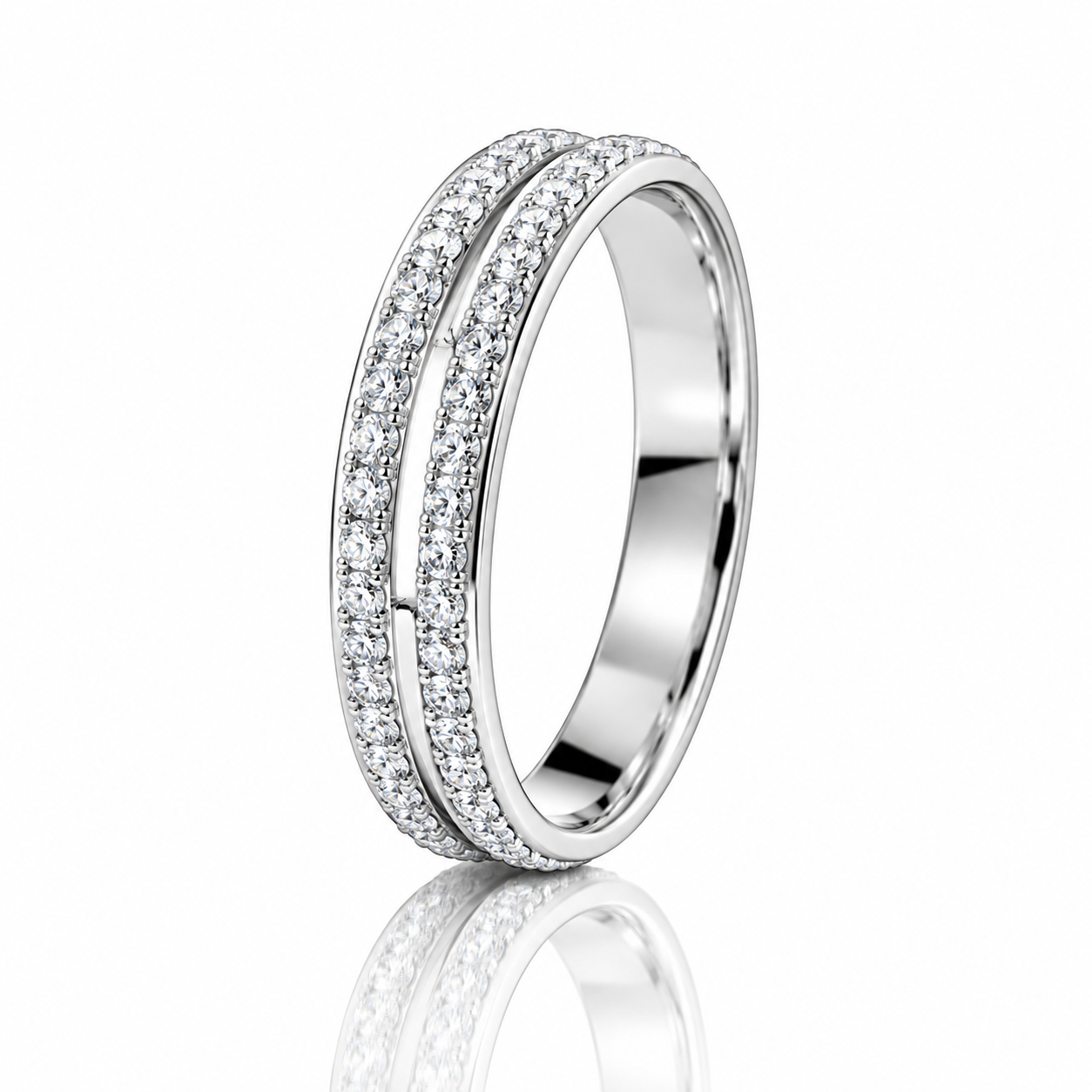 Celeste Dual-Line Moissanite Band