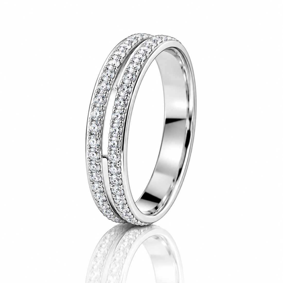 Celeste Dual-Line Moissanite Band