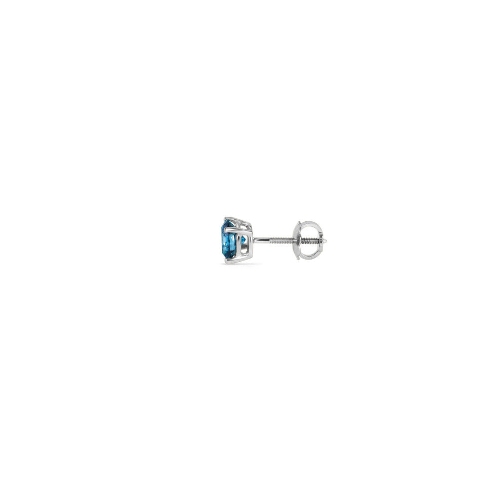 Classic blue diamond stud earrings