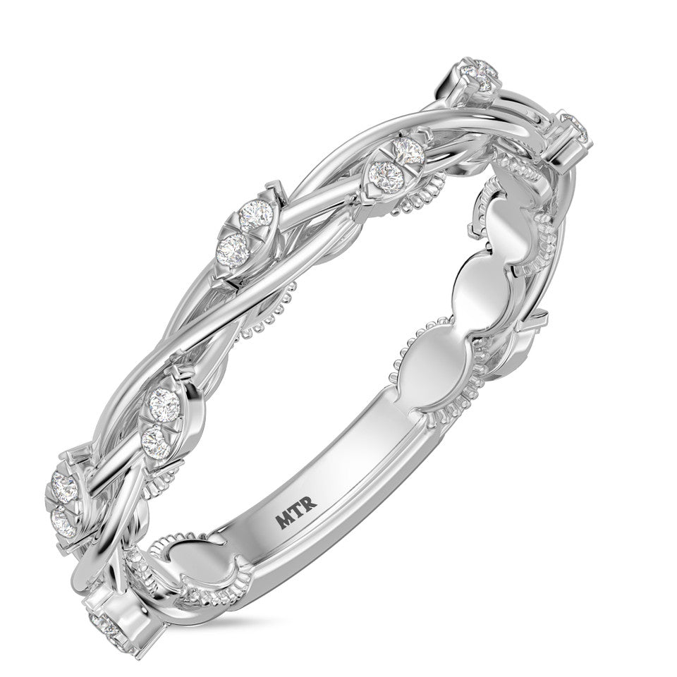 Classic diamond bridal ring set