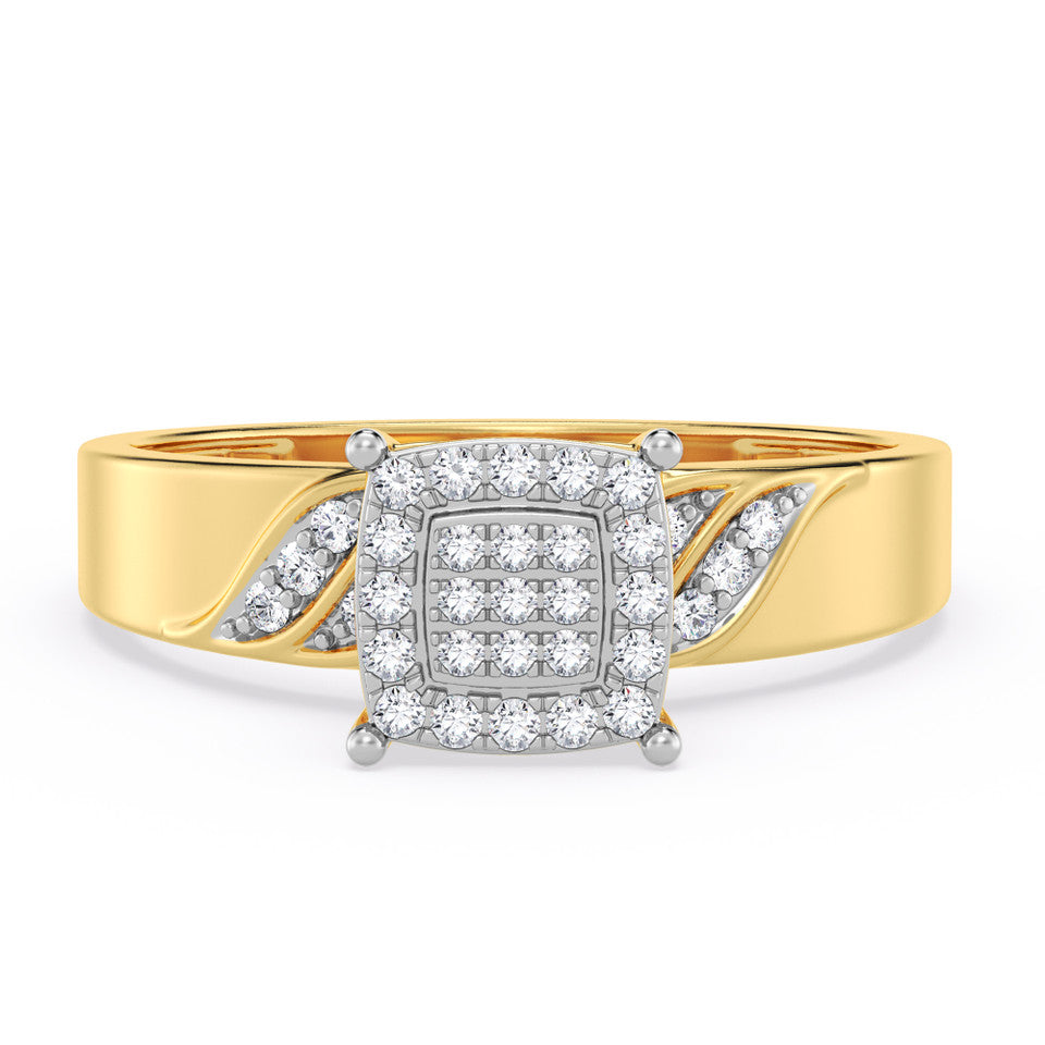Cushion cut moissanite three ring set