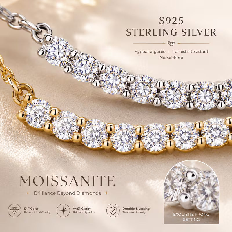 Dainty moissanite necklace

