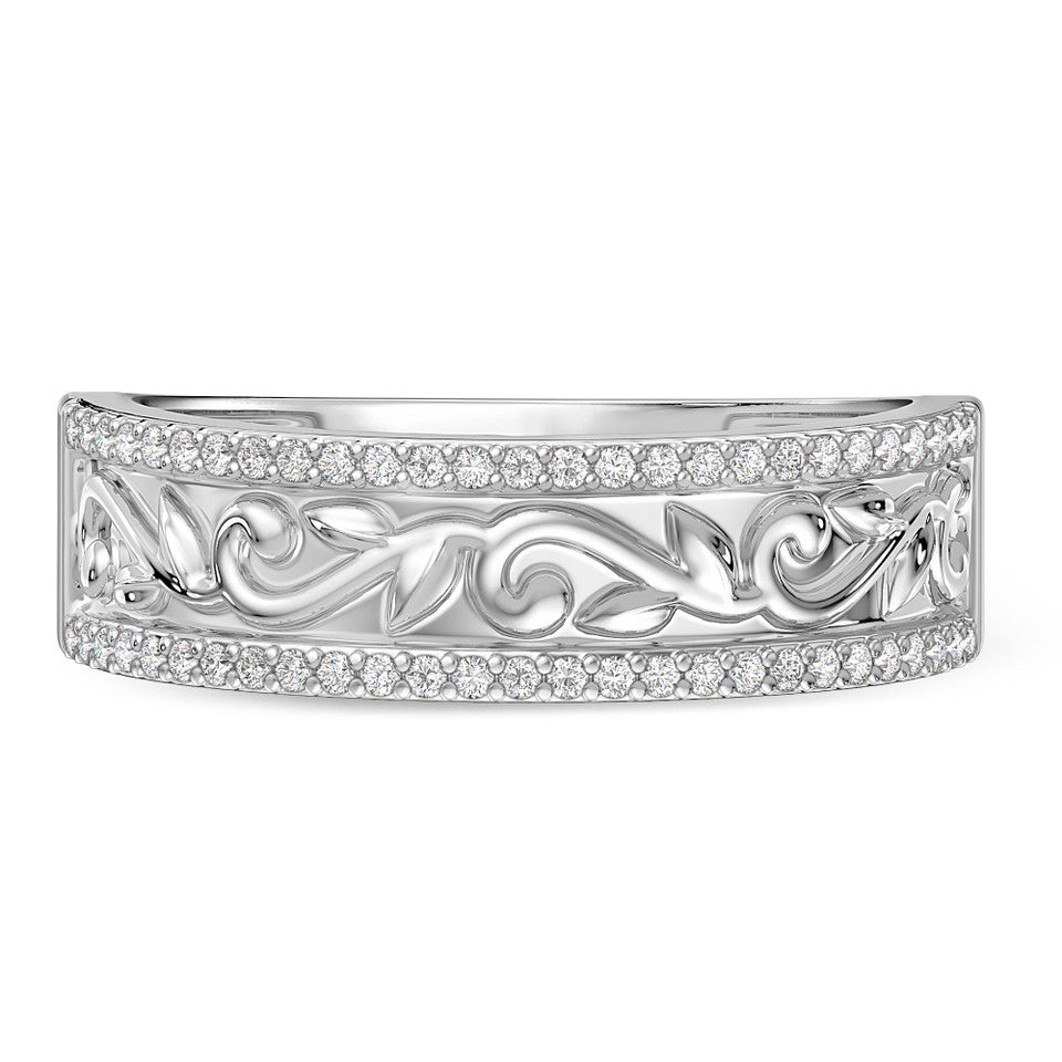 Elegant Filigree Wedding Ring Set