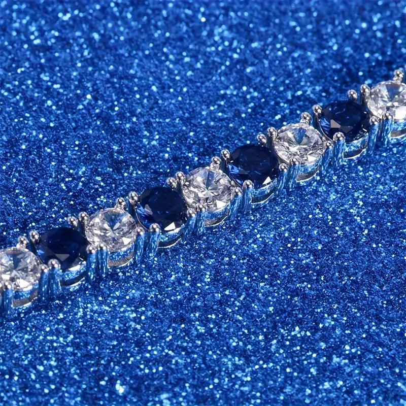 Elegant blue sapphire bracelet for women