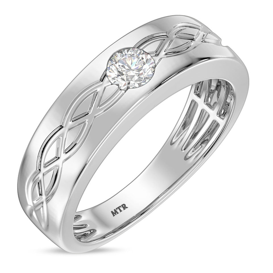 Elegant diamond wedding ring set