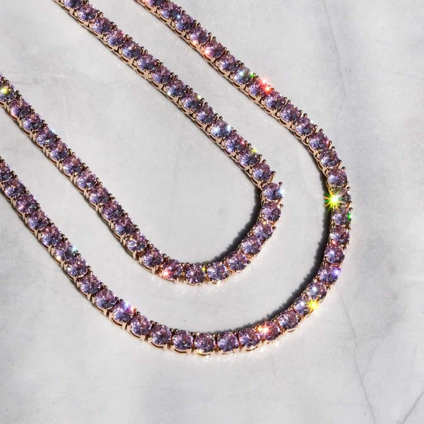 Elegant pink sapphire necklace for women