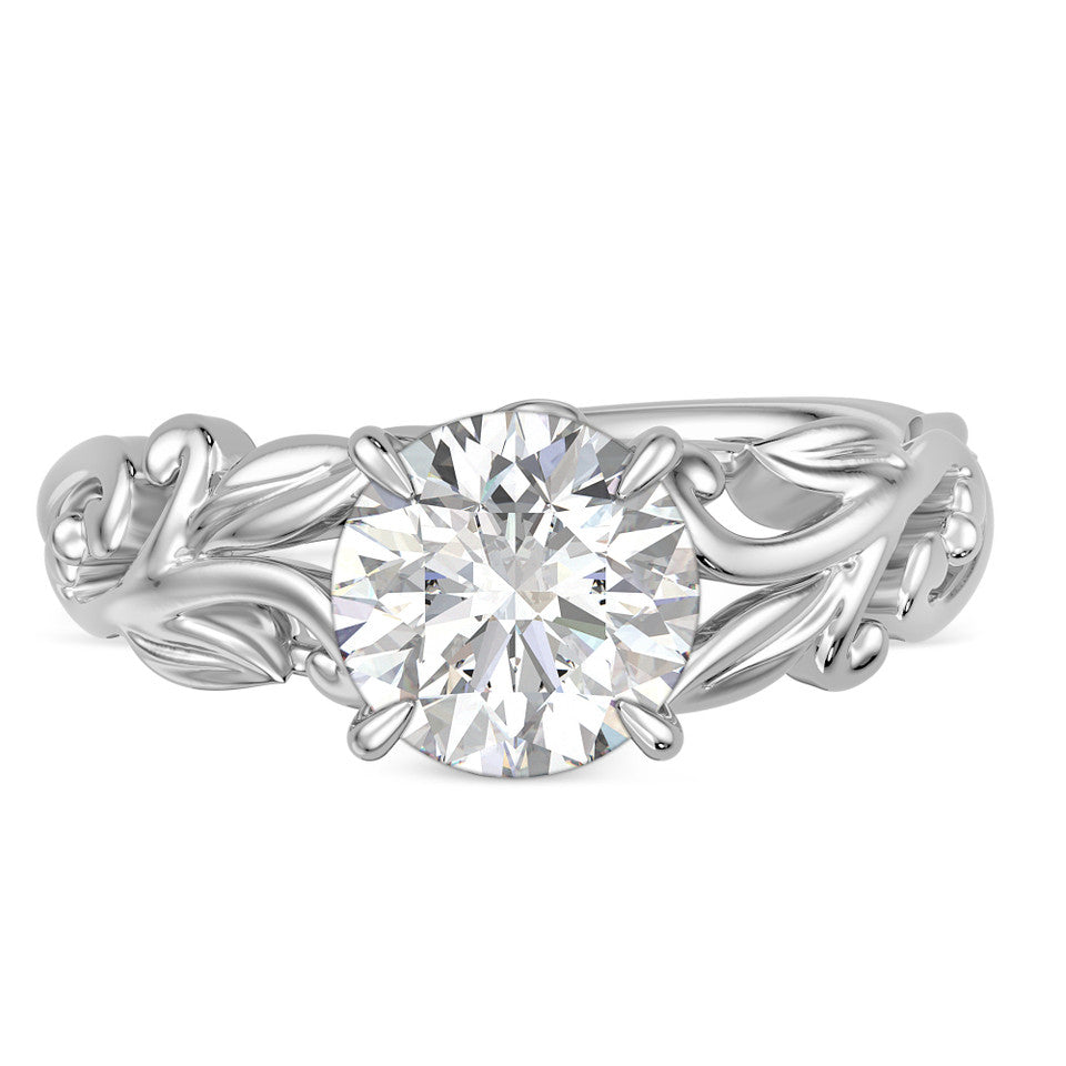 Filigree Solitaire Bridal Ring Set