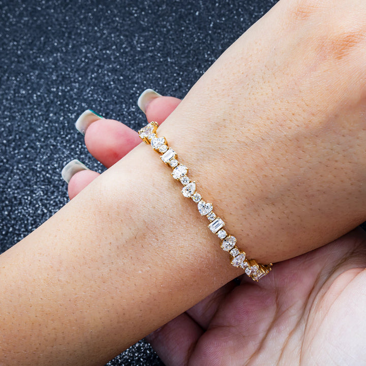 Fine Jewelry Multi Cut Diamond Tennis Bracelet