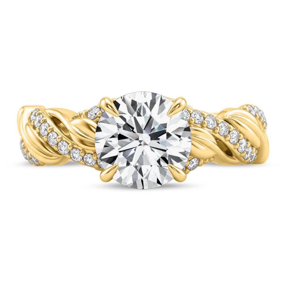 Gold Floral Ring Set
