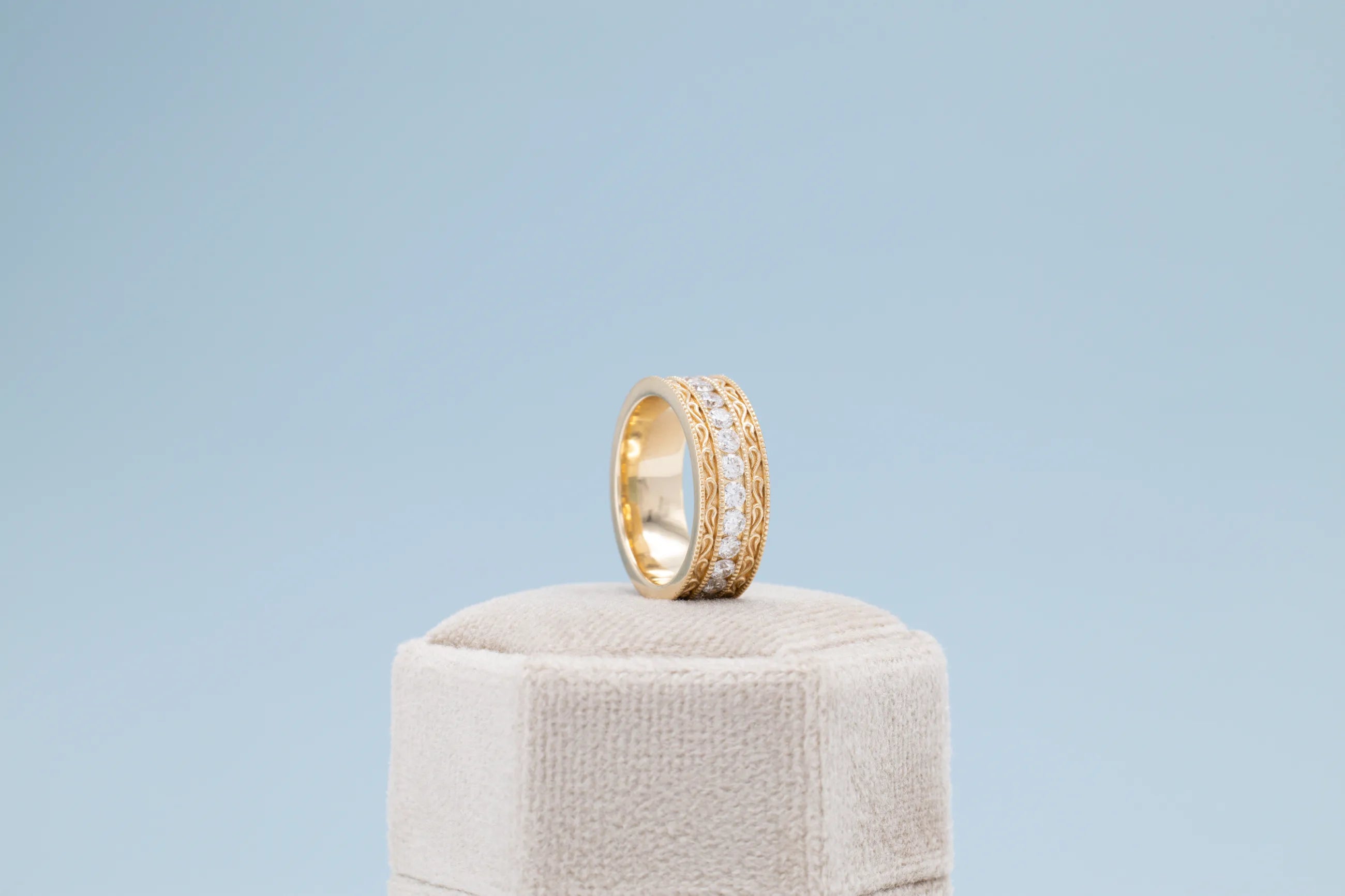Gold Stackable Moissanite Ring