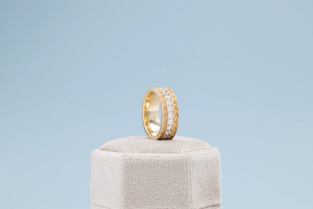 Gold Stackable Moissanite Ring