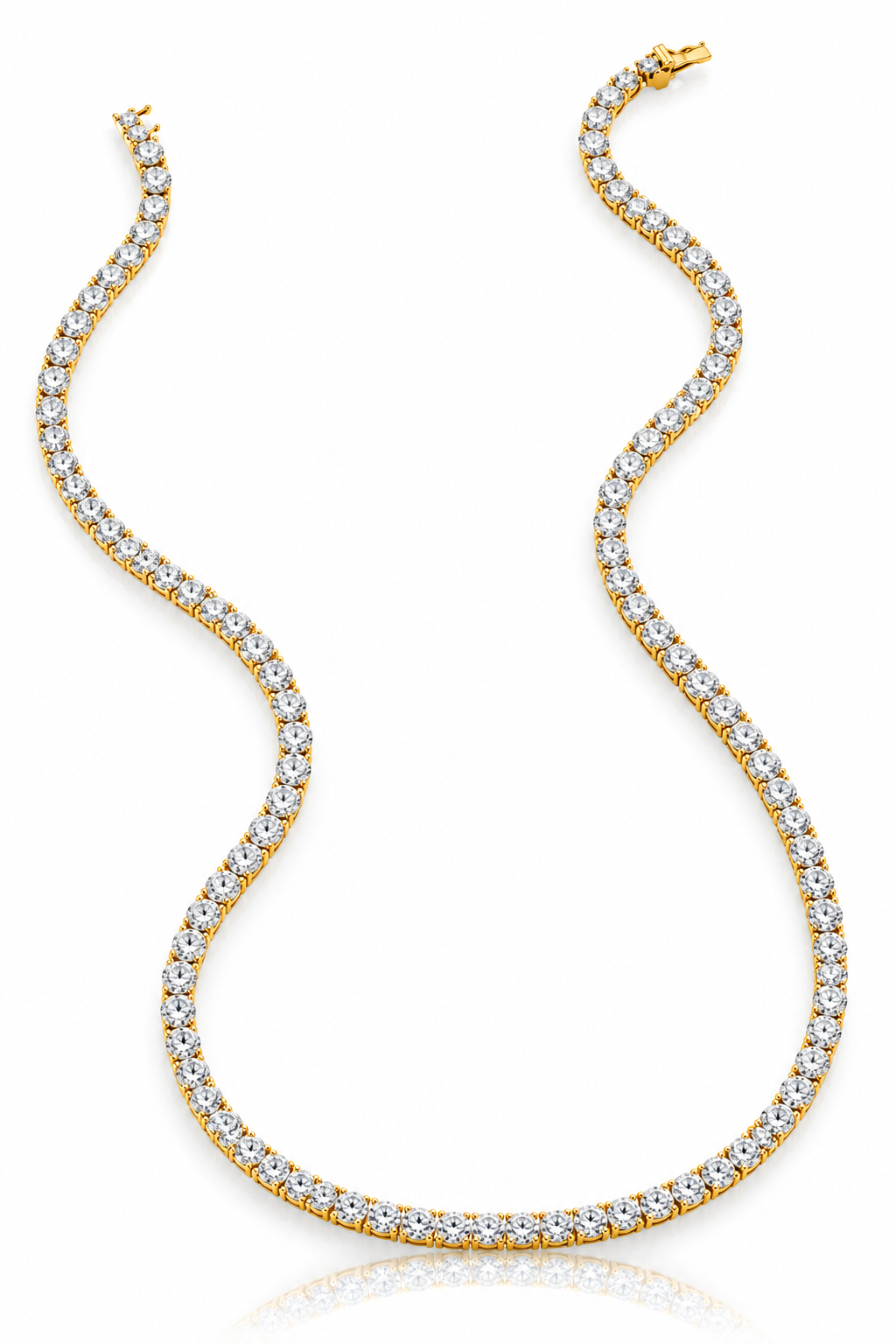 Grand Aura Round Cut Moissanite Eternity Chain