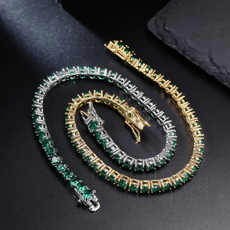 Green Tennis Bracelet for Special Occasions