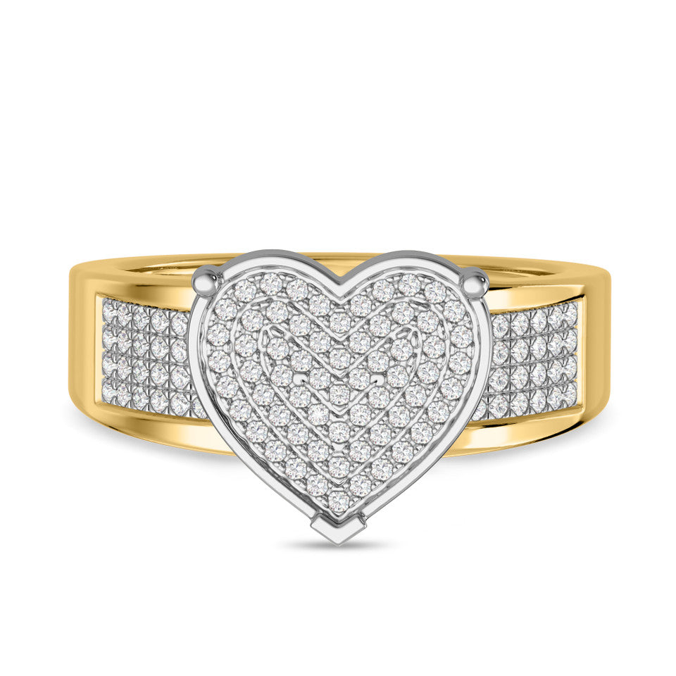 Heart shaped moissanite three ring set