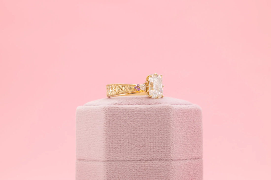 Leaf and Vine Engagement Ring