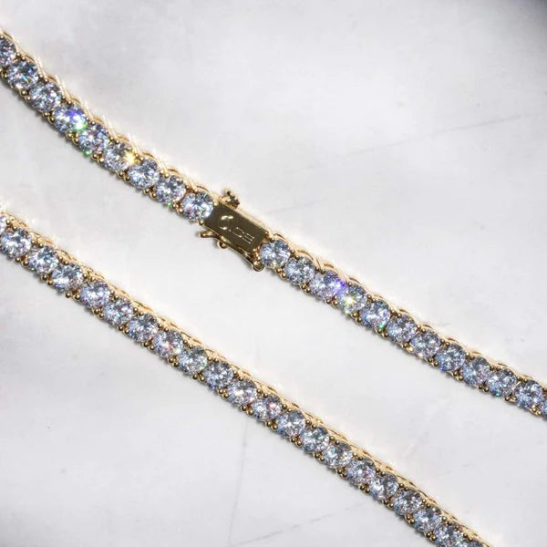 Luxury moissanite tennis necklace men's jewelry