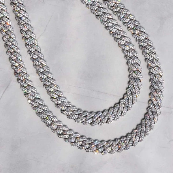 Men's moissanite iced out Cuban link chain