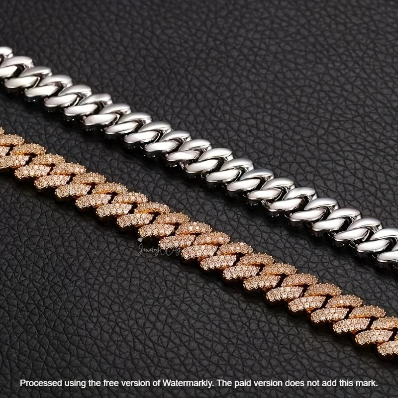 Men's 26Ct Round Cut Miami Diamond Cuban Link Bracelet