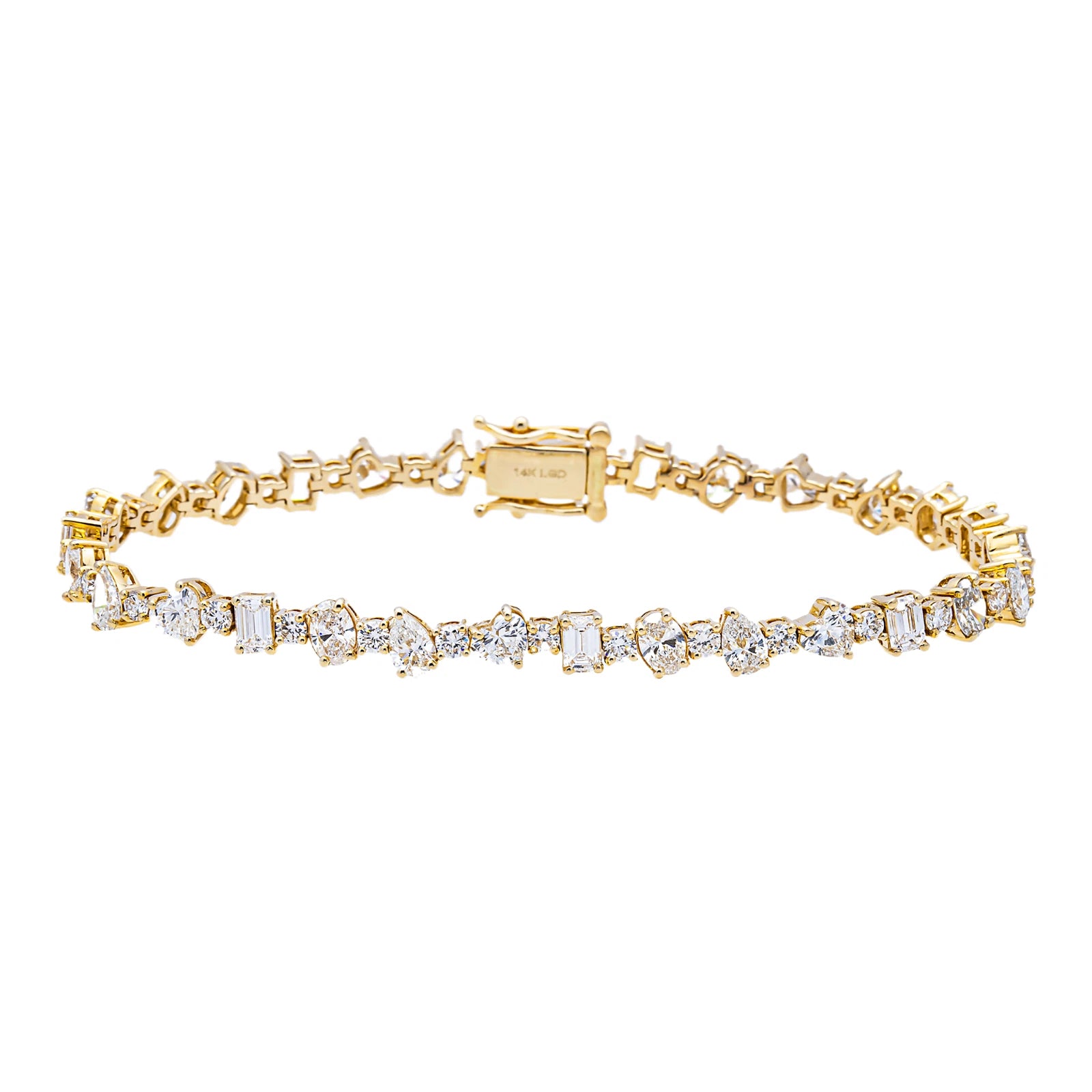 Mixed Cut Diamond Tennis Bracelet