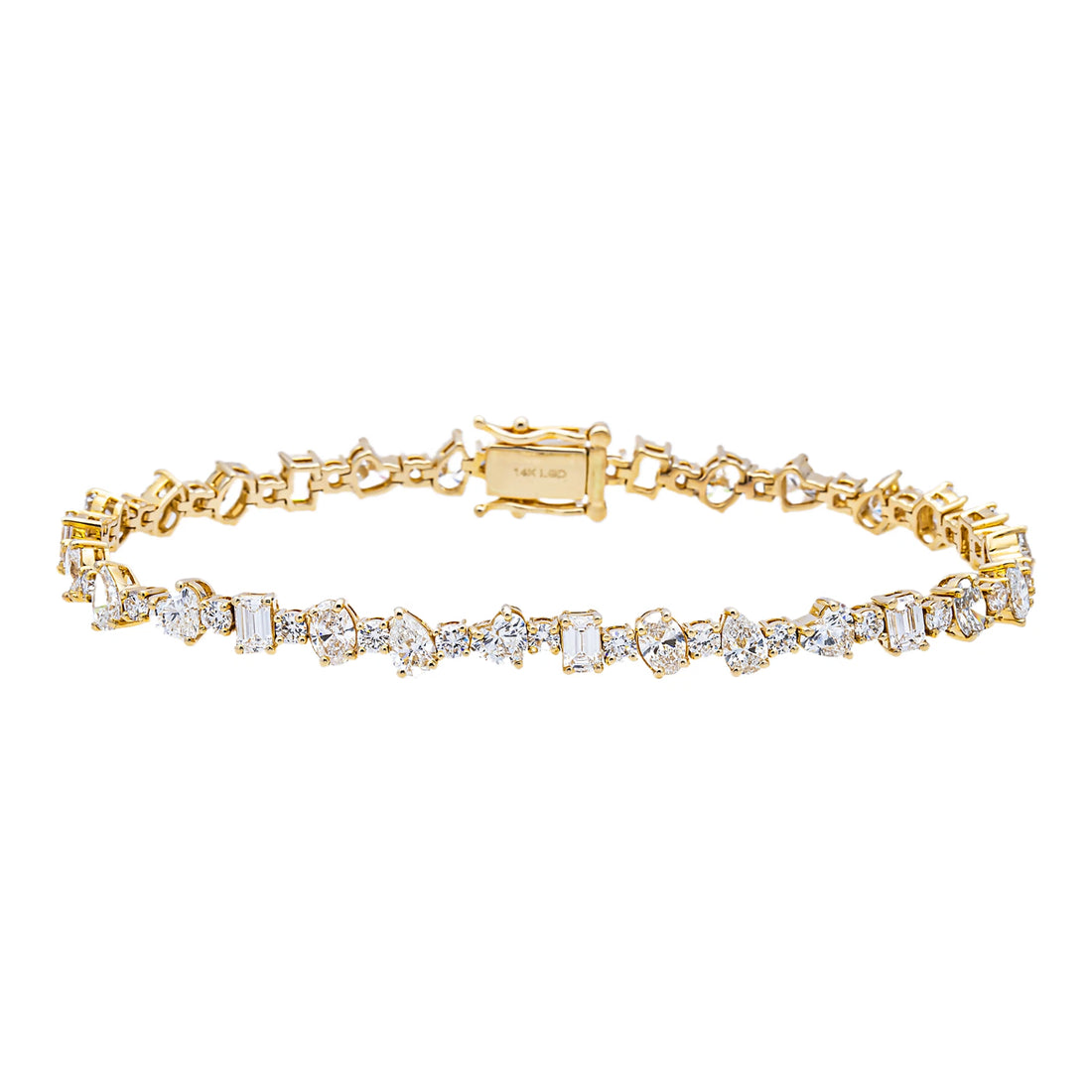 Mixed Cut Diamond Tennis Bracelet