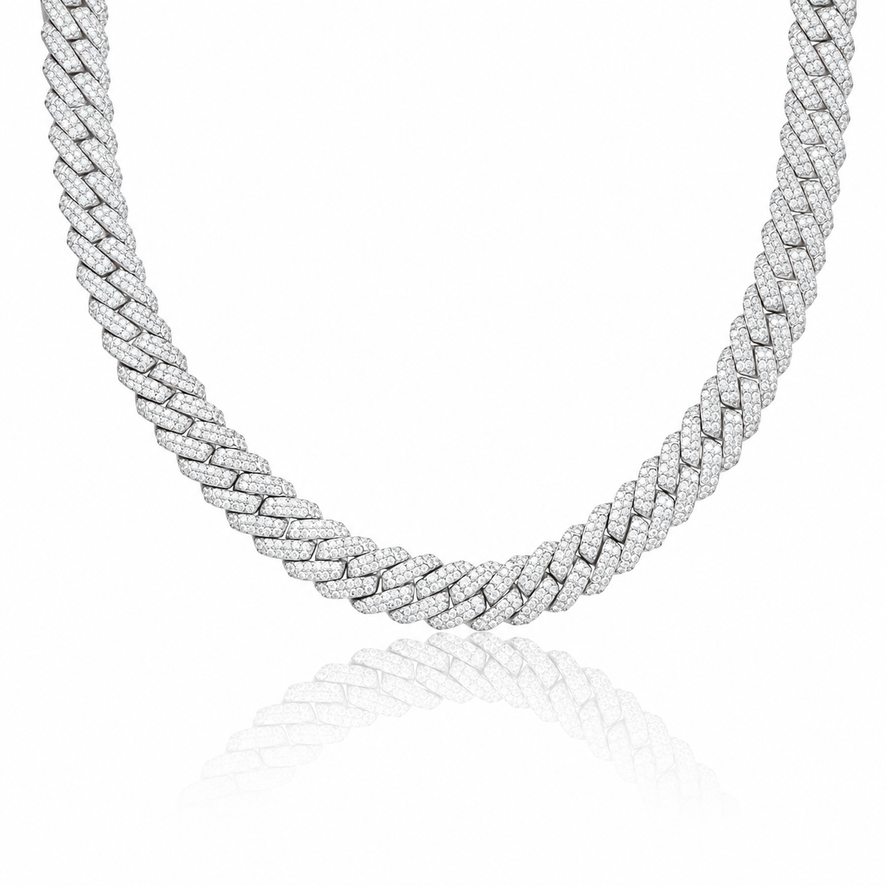 Moissanite iced out Miami Cuban link chain necklace for men